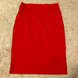 LulaRoe red Cassie skirt